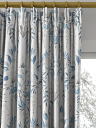 Laura Ashley Parterre Made to Measure Curtains or Roman Blind, White/Seaspray - thumbnail 2