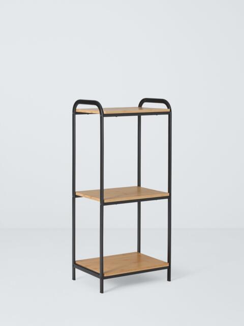 John Lewis Bamboo and Metal Bathroom Shelf Unit, Black/Natural - image 1