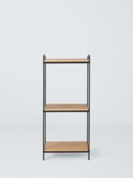 John Lewis Bamboo and Metal Bathroom Shelf Unit, Black/Natural - thumbnail 2