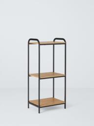 John Lewis Bamboo and Metal Bathroom Shelf Unit, Black/Natural - thumbnail 1