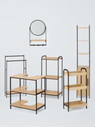 John Lewis Bamboo and Metal Bathroom Shelf Unit, Black/Natural - thumbnail 4