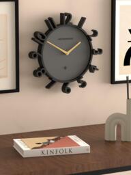 Newgate Clocks Monorail Arabic Numeral Wall Clock, 40cm, Black - thumbnail 4