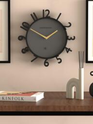 Newgate Clocks Monorail Arabic Numeral Wall Clock, 40cm, Black - thumbnail 3