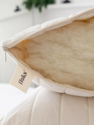 Floks Luxury Quilted Wool Kingsize Pillow, Soft - thumbnail 4