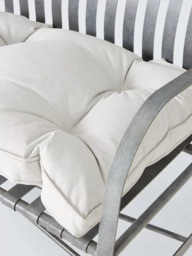 John Lewis Ribbon 2-Seater Metal Garden Bench, Grey - thumbnail 5