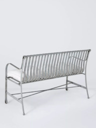 John Lewis Ribbon 2-Seater Metal Garden Bench, Grey - thumbnail 4