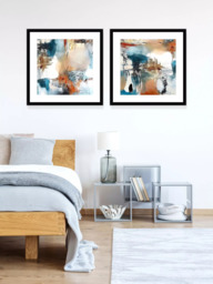 John Lewis Natasha Barnes 'Continuity' Abstract Framed Print & Mount, Set of 2, 61.5 x 61.5cm, Multi - thumbnail 2