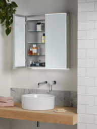 John Lewis Aspect Double Mirrored and Illuminated Bathroom Cabinet - thumbnail 3