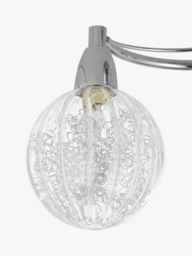 John Lewis Robertson Semi Flush 3 Arm Ceiling Light, Chrome - thumbnail 5