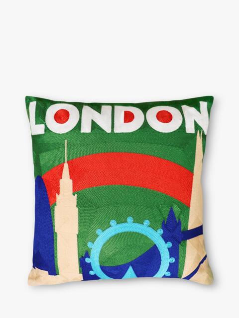 The Pillow Drop London Cushion, Multi - image 1