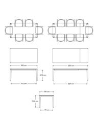 Swyft Model 01 6-8 Seater Extending Dining Table, Walnut - thumbnail 2