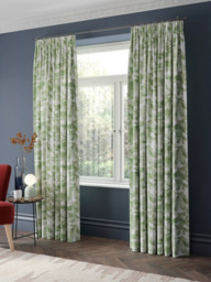 Harlequin Grounded Green Pair Lined Pencil Pleat Curtains, Green - thumbnail 4