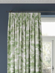 Harlequin Grounded Green Pair Lined Pencil Pleat Curtains, Green - thumbnail 1