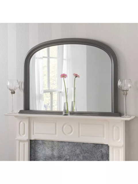 Yearn Ribbed Overmantel Wall Mirror, 77 x 112cm