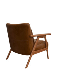 John Lewis Hendricks Leather Armchair, Dark Leg - thumbnail 4