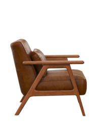 John Lewis Hendricks Leather Armchair, Dark Leg - thumbnail 3