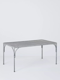 John Lewis Ribbon 6-Seater Rectangular Metal Garden Dining Table & Chairs Set, Grey - thumbnail 5