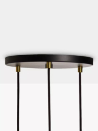 Tala Brass Triple Pendant Ceiling Light with Voronoi II 3W ES LED Dimmable Tinted Bulbs - thumbnail 3