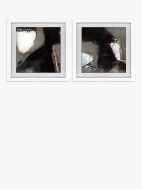 John Lewis Nina Archer 'Landmarks' Framed Canvas Prints, Set of 2, 33 x 33cm, Black/White - image 1