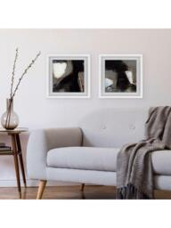 John Lewis Nina Archer 'Landmarks' Framed Canvas Prints, Set of 2, 33 x 33cm, Black/White - thumbnail 2