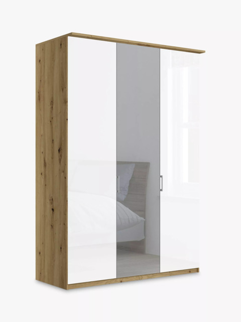 John Lewis Elstra 150cm Wardrobe with Glass and Mirrored Hinged Doors - image 1