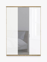 John Lewis Elstra 150cm Wardrobe with Glass and Mirrored Hinged Doors - thumbnail 2