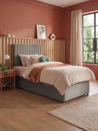 Silentnight Non-Sprung 2 Drawer Upholstered Divan Base, Single - thumbnail 6