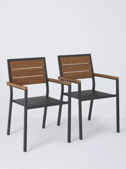 John Lewis Platform Garden Dining Armchair, Set of 2