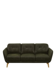 John Lewis Arlo 3 Seater Leather Sofa, Light Leg - thumbnail 5