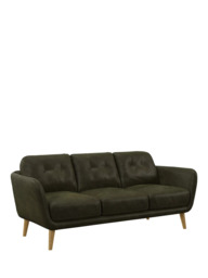 John Lewis Arlo 3 Seater Leather Sofa, Light Leg - thumbnail 1