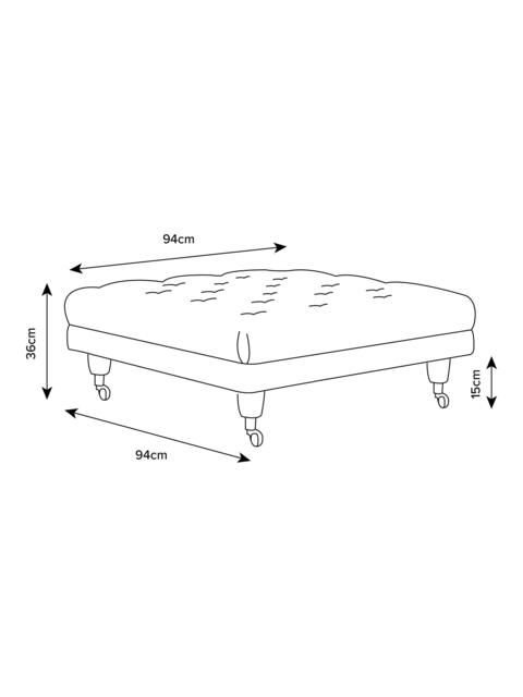 Laura Ashley Gloucester Footstool, Teak Leg - image 1