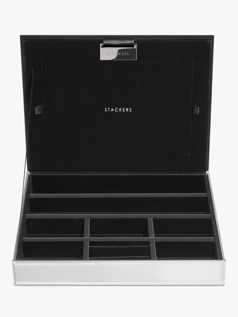 Stackers Glass Collection Mirrored Photo Jewellery Box Lid - image 1