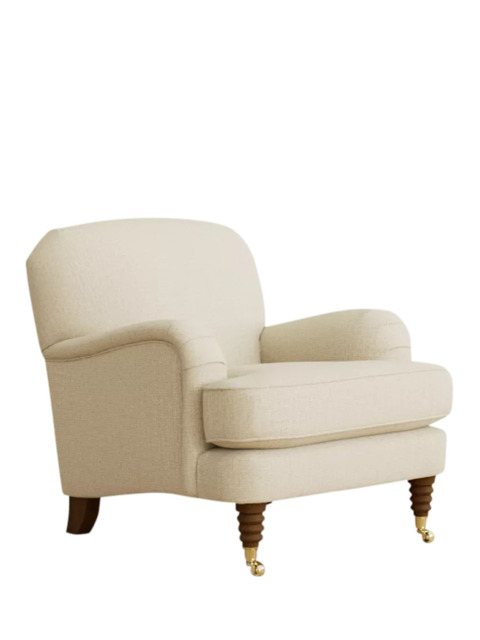 Laura Ashley Lynden Armchair, Teak Leg - image 1