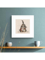 John Lewis Sarah Reily 'Hares My Heart' Framed Print & Mount, 43.5 x 43.5cm, Brown - thumbnail 2
