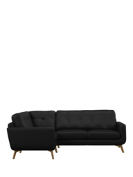 John Lewis Barbican LHF Corner End Leather Sofa, Light Leg - thumbnail 5