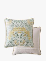 William Morris At Home Michaelmas Daisy Cushion, Green - thumbnail 3