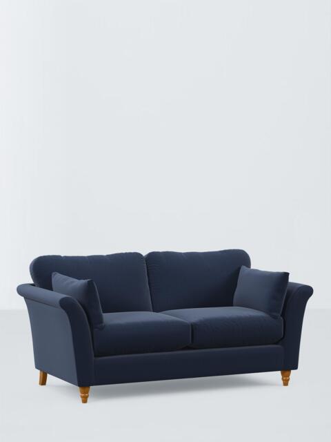 John Lewis Sienna Large 3 Seater Sofa, Light Leg, Aqua Clean Titan Navy - image 1
