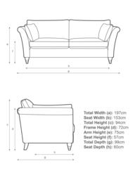 John Lewis Sienna Large 3 Seater Sofa, Light Leg, Aqua Clean Titan Navy - thumbnail 2