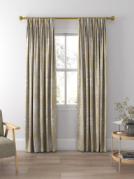 Laura Ashley Josette Woven Made to Measure Curtains or Roman Blind, Gold - thumbnail 5