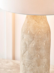 Pacific Palawan Stoneware Table Lamp, Matte Grey - thumbnail 4