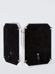 "John Lewis Malborough Double Photo Frame & Mount, 4 x 6"" (10 x 15cm), Silver" - thumbnail 3