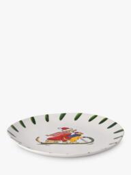 Wednesday Tea Collective Christmas Dog Stoneware Plate, 26cm - thumbnail 2