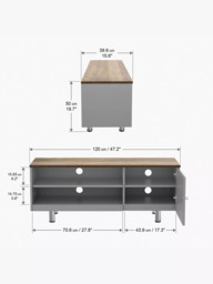 AVF Whitesands 1200 TV Stand for TVs up to 60” - thumbnail 6