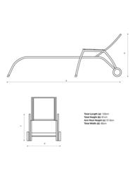 John Lewis Henley by KETTLER Sun Lounger, Iron Grey - thumbnail 2