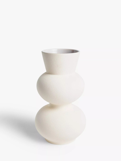 John Lewis Totem Earthenware Vase, H33cm, Natural - image 1