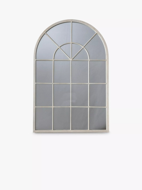 Gallery Direct Carmel Arched Metal Frame Window Wall Mirror, 90 x 60cm - image 1
