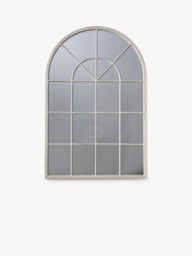 Gallery Direct Carmel Arched Metal Frame Window Wall Mirror, 90 x 60cm