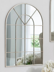 Gallery Direct Carmel Arched Metal Frame Window Wall Mirror, 90 x 60cm - thumbnail 2