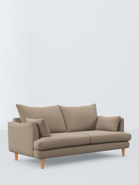 John Lewis Fika Medium 2 Seater Sofa, Light Leg, Chunky Chenille Natural - image 1