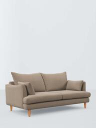 John Lewis Fika Medium 2 Seater Sofa, Light Leg, Chunky Chenille Natural - thumbnail 1